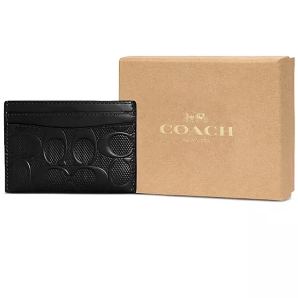 Coach Signature Leather Essential Card Case new in box - Picture 1 of 7